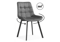 Стул на металлокаркасе Notta Челси 360 серый / черный