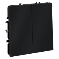 Выключатель встраиваемый двухклавишный Voltum S70, графит, VLS020107