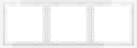 Рамка пластиковая на 3 поста Voltum S70, белый глянцевый, VLS100301