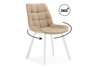 Стул вращающийся Notta Челси 360 бежевый / белый