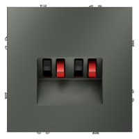 Розетка акустическая Voltum S70 4-местная, титан, VLS060306