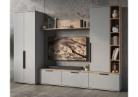 Готовая гостиная Woodville Филеста шиншилла серая / дуб вотан комплектация 1