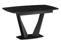 Керамический стол Notta Вейл 160(205) черный мрамор / черный