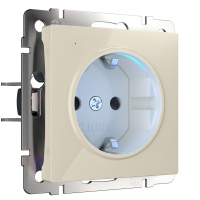 Розетка с подсветкой Werkel W1171403 слоновая кость