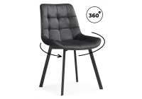 Стул на металлокаркасе Notta Челси 360 темно-серый / черный