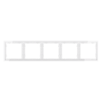 Рамка пластиковая на 5 постов Voltum S70, белый глянцевый, VLS100501