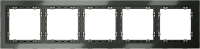 Рамка стеклянная на 5 постов Voltum S70, титан, VLS110506