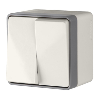 Выключатель двухклавишный влагозащищенный Werkel Gallant WL15-03-02 слоновая кость