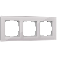 Рамка из стекла на 3 поста Werkel Favorit W0031117 дымчатый