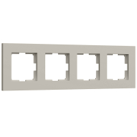 Рамка пластиковая на 4 поста Werkel Slab W0042917 дымчатый софт