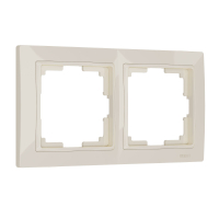 Рамка из поликарбоната на 2 поста Werkel Snabb Basic W0022003 слоновая кость
