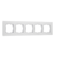 Рамка из стекла на 5 постов Werkel Senso W0053101 белый soft-touch