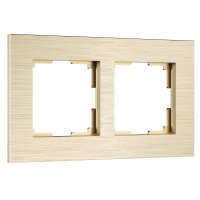 Рамка из металла на 2 поста Werkel АluMax W0023511 шампань алюминий