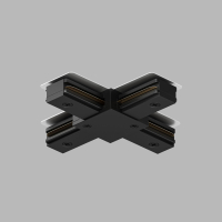 X-коннектор для шинопровода Denkirs DK Track Black TR1104-BK