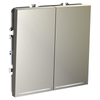 Выключатель встраиваемый двухклавишный с подсветкой Voltum S70, шелк, VLS020204