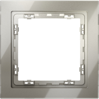 Рамка стеклянная на 1 пост Voltum S70, шелк, VLS110104