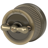 Выключатель на 4 положения двухклавишный Werkel Ретро W5720012 бронзовый