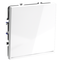 Проходной переключатель одноклавишный с подсветкой Voltum S70, белый глянцевый, VLS010401