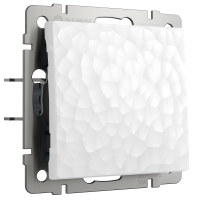 Выключатель одноклавишный проходной Werkel Hammer W1212001 белый