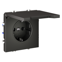 Розетка встраиваемая с крышкой VOLTUM S70 VLS040306, титан