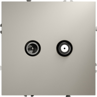 Розетка телевизионная оконечная TV+SAT VOLTUM S70, кашемир, VLS060403