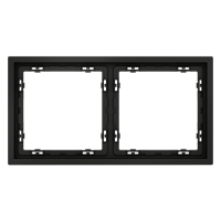 Рамка пластиковая на 2 поста Voltum S70 , черный матовый, VLS100208