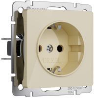 Розетка с заземлением Werkel W1171043 айвори акрил