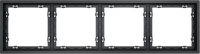 Рамка пластиковая на 4 поста Voltum S70, графит, VLS100407