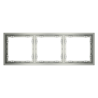 Рамка пластиковая на 3 поста Voltum S70, сталь, VLS100305