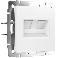 Розетка двойная Ethernet RJ-45 Werkel W1181161 белый матовый