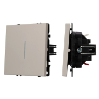 Выключатель одноклавишный проходной с подсветкой Arlight Nobe 059430 кашемир