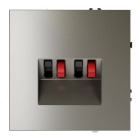 Розетка акустическая Voltum S70 4-местная, шелк, VLS060304