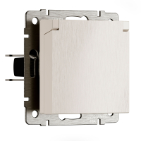 Розетка влагозащищенная с защитной крышкой N Werkel W1171213 перламутровый рифленый