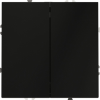 Выключатель с самовозвратом двухклавишный Voltum S70, черный матовый, VLS020608