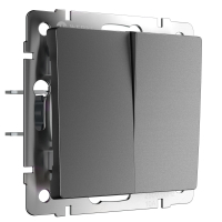 Перекрестный выключатель двухклавишный Werkel W1123064 графит матовый