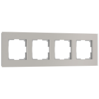 Рамка из стекла на 4 поста Senso Werkel W0043117 дымчатый soft-touch