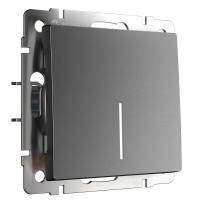 Выключатель одноклавишный проходной с подсветкой Werkel W1112164 графит матовый