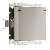 Розетка влагозащищенная с защитной крышкой Werkel W1271204 дымчатый