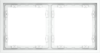 Рамка пластиковая на 2 поста Voltum S70, белый матовый, VLS100202