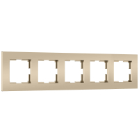 Рамка пластиковая на 5 постов Werkel Slab W0052911 шампань софт