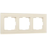 Рамка из стекла на 3 поста Werkel Favorit W0031141 молочный