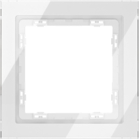 Рамка стеклянная на 1 пост Voltum S70, белый, VLS110101