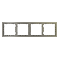 Рамка пластиковая на 4 поста Voltum S70, шелк, VLS100404