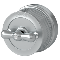 Выключатель на 4 положения двухклавишный Werkel Ретро WL19-01-05 матовый хром