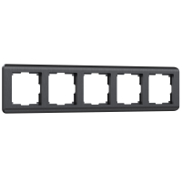 Рамка из поликарбоната на 5 постов Werkel Stream W0052104 графит