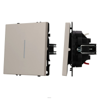 Выключатель одноклавишный с подсветкой Arlight Nobe 059424 кашемир