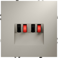 Розетка акустическая Voltum S70 4-местная, кашемир, VLS060303