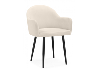 Стул на металлокаркасе Woodville Морено молочный / черный