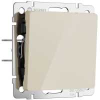 Выключатель одноклавишный проходной Werkel W1112043 айвори акрил