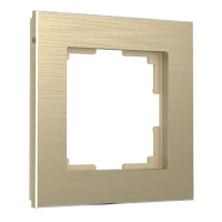 Рамка из металла на 1 пост Werkel Аluminium W0011711 шампань алюминий